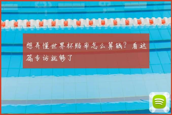想弄懂世界杯赔率怎么算钱?看这篇专访就够了